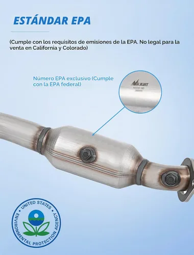 Vista 2 de Nilight Convertidor catalítico para Dodge Ram 1500 5.7L V8 2009 2010 2011 2012 2013 2014 2015 2016 (estándar EPA)