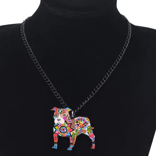 Vista 2 de DUOWEI Acrylic Dog Jewelry Sets Cute Pet Dog Gifts for Women Girls Dog Lovers