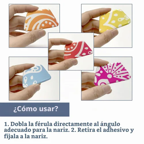 Vista 4 de Férulas nasales de aluminio, protector externo de soporte nasal para septoplastia de rinoplastia, fractura de soporte nasal, otorrinolaringología