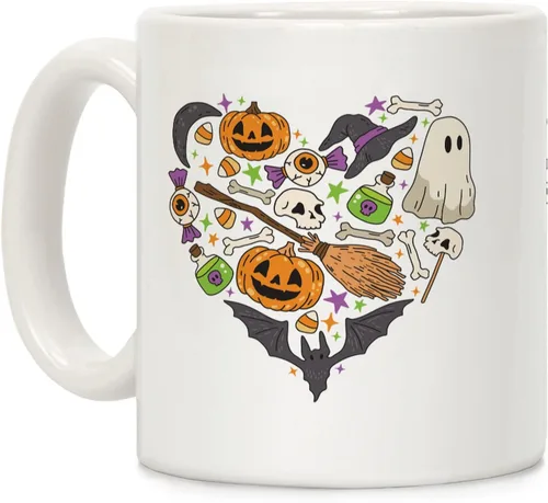 Vista 78 de LookHUMAN Tazas de Halloween Taza de café de Halloween - Tazas de café para decoración ideales para amantes y entusiastas de la decoración - Taza