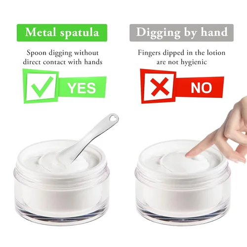 Vista 3 de Sibba 3 piezas de espátula facial, rodillo de ojos, rodillo de ojeras, herramienta para el cuidado de la piel, loción de crema facial, aplicador