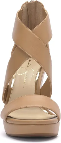 Vista 5 de Jessica Simpson Jinxxi Sandalias para mujer con taco de cuña