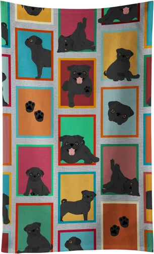 Vista 52 de Caroline's Treasures MLM1160KTWL - Lots of Red Siberian Husky - Toalla de cocina para invitados, toalla de baño decorativa para cara, té, paño