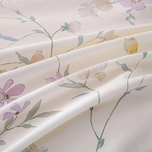 Vista 17 de OAITE - Juego de funda de edredón individual con patrón floral de 600 hilos, ultrasuave, 100% algodón, fibra larga, juego de 3 piezas, transpirable