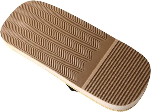 Vista 6 de Edoten Negro Setta Japanese Tatami Zouri Sandalias, Negro