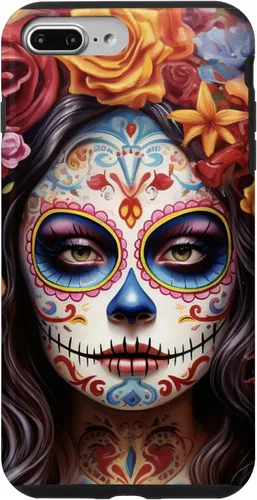 Vista 12 de iPhone 16 La Catrina Mujeres Dia De Los Muertos Latina Sugar Skull Case