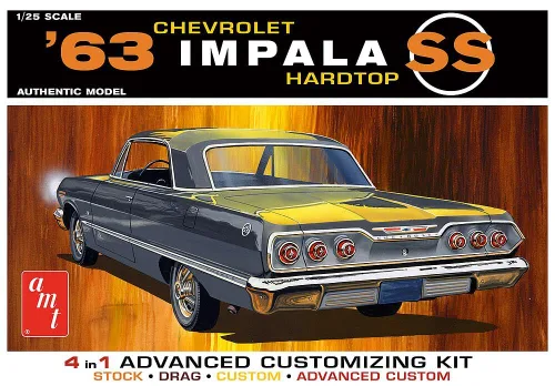 Vista 6 de AMT 1958 Chevy Impala Hardtop Ala Impala 1:25 Kit de modelo a escala 1:25