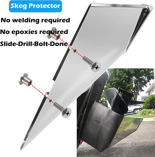 Vista 5 de 99022 Skeg Guard para Volvo Penta SX Drive Single Prop 1995-2006 Inboard Skeg Protector Shield Instalación DIY