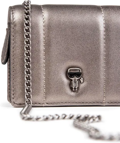 Vista 3 de KARL LAGERFELD - Bolsos y carteras con cadena plegada para mujer, Metálico