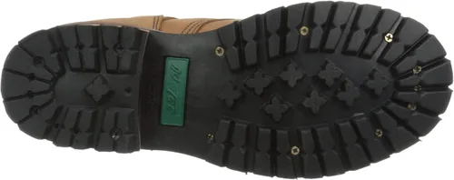 Vista 7 de Ad Tec Botas de madera para mujer de 9 pulgadas, cuero loco, punta de seguridad suave y lisa con suela de lengüeta resistente al aceite, Beige