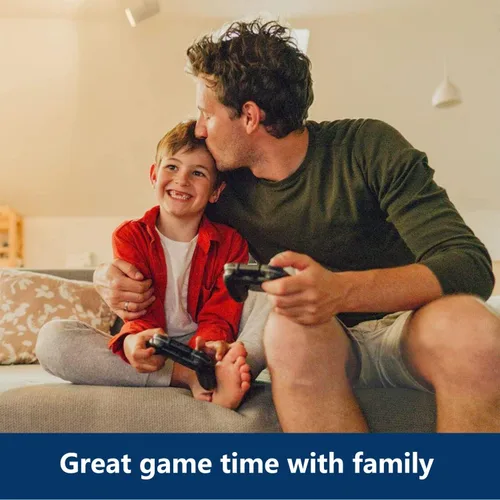 Vista 7 de Controller for PS-3 Wireless, Gaming Remote Joystick for Play 3 with Charger Cable Cord (Black Ghost, White Skull)