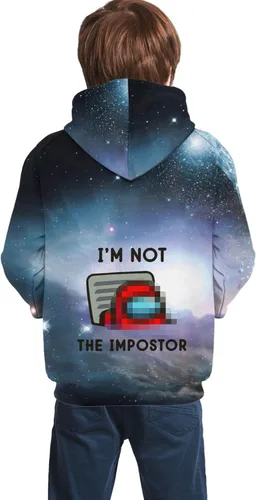 Vista 2 de ACKDZU Sudadera con capucha de manga larga con estampado 3D para niños