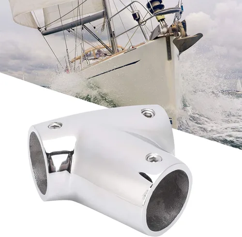 Vista 7 de Alomejor Barco marino barandilla de mano de acero inoxidable 316 60 grados Tee montaje hardware para yate marino barco
