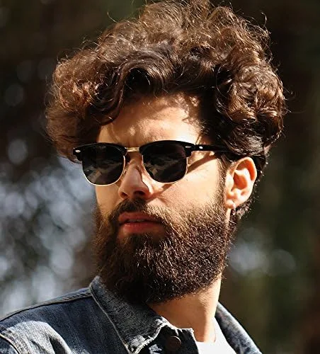 Vista 6 de Gafas de sol polarizadas para mujeres y hombres sin montura montura montura gafas de sol con protección UV400