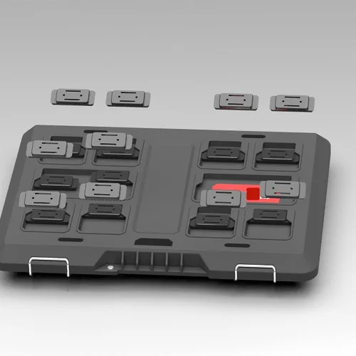 Vista 2 de NyVoozy Sistema de montaje de 20 piezas, pies de montaje para el sistema Milwaukee Packout (negro)