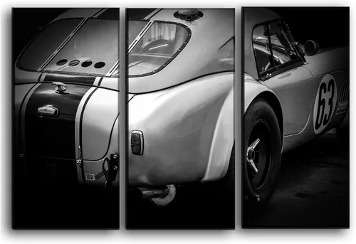 Vista 3 de Juego grande de pintura para pared de coche de AC Cobra, diseño vintage
