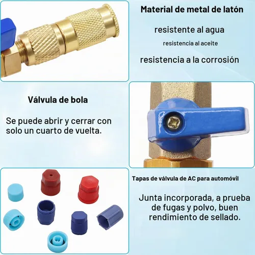 Vista 4 de TWTADE Kit de herramientas de instalación de extracción rápida de núcleo de válvula R134A - Herramienta de extracción de núcleo de válvula de aire