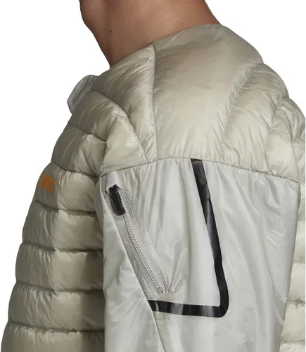 Vista 3 de adidas Terrex Hike Bomber Down - Chaqueta para hombre, Metal Grey-black-yellow