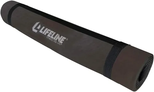 Vista 2 de Lifeline Fitness Premium - Tapete de yoga de gamuza de alta densidad para el hogar, tapete de entrenamiento ligero con correa de transporte, tapete
