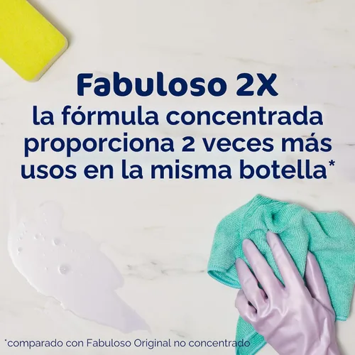 Vista 7 de Fabuloso Limpiador multiusos y limpiador de suelos, concentrado 2 veces, aroma a lavanda, 56 onzas líquidas