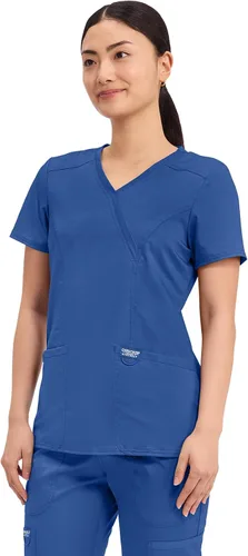 Vista 2 de Workwear Revolution WW610 - Ropa quirúrgica con estilo cruzado falso para mujer, elástica, suave y de fácil cuidado