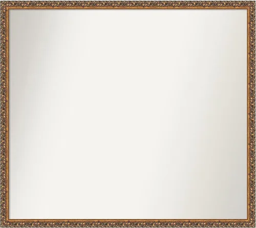 Vista 242 de Amanti Art Espejo de baño de bronce para sobre fregadero, 29 x 19 pulgadas, espejo rectangular de bronce antiguo, marco de madera tradicional