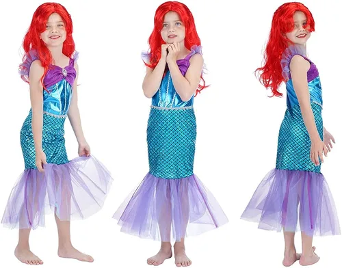Vista 2 de Kidswant Disfraz de princesa para niñas vestido de lujo para fiesta elegante con accesorios 2-12 años