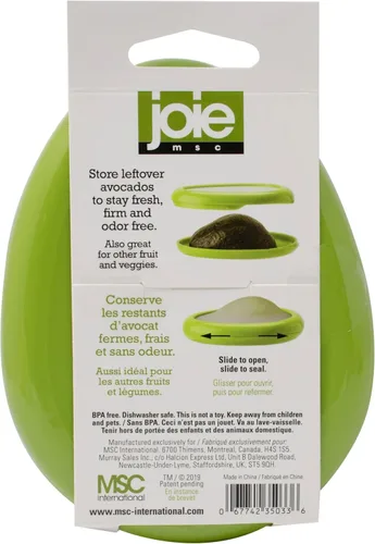 Vista 2 de Joie Fresh contenedor de almacenamiento de vaina elástica para aguacate, conservante de alimentos de silicona, mantiene los restos de productos