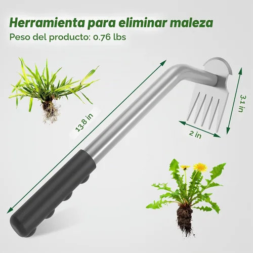 Vista 3 de Walensee – Herramienta de extracción de malas hierbas, herramienta portátil de jardín para arrancar malezas, desmalezador de jardín mejorado
