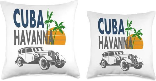 Vista 3 de Nach Havanna fahren Karibik T-Shirt Kuba Geschenk Havana T-Shirt Caribbean Cuba Holiday Vintage Car Idea de regalo, almohada, 16 x 16 pulgadas