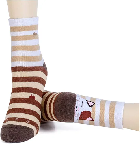 Vista 3 de DOBIKULU Calcetines de animales lindos para mujer calcetines de perro y gato novedosos calcetines divertidos regalos de animales para mujeres