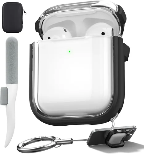 Vista 27 de Funda de protección contra caídas para AirPods Pro 2 con kit de limpieza B-Negro