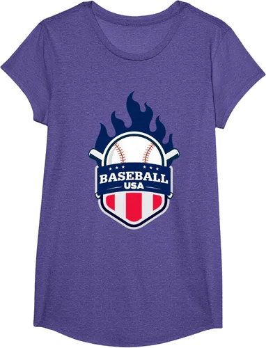 Vista 19 de Baseball USA Support the Team Shirt - Camiseta con la bandera de Estados Unidos, Blanco, S