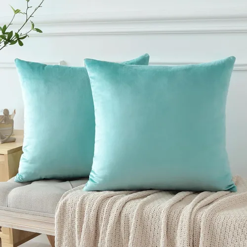 Vista 8 de OTOSTAR - Fundas de almohada decorativas de 16 x 16 pulgadas, fundas de cojín de terciopelo suave, fundas cuadradas para sofá, cama, sofá del hogar
