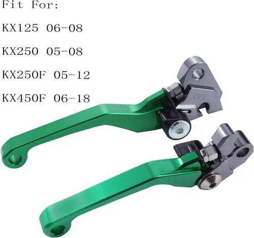 Vista 5 de Palanca de freno de embrague de pivote plegable CNC para motocicleta kx125 06-08 kx250 05-08 xk250f 05-12 kx450f 06-18 Dirt Bike