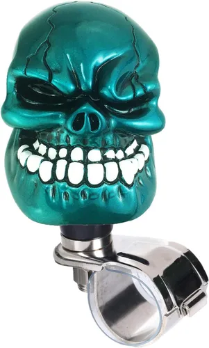 Vista 8 de Pomo Giratorio de Volante con Calavera Perilla Giratoria de Conducción Suicida Mango de Potencia Ajuste Universal para la Mayoría de Vehículos Autos