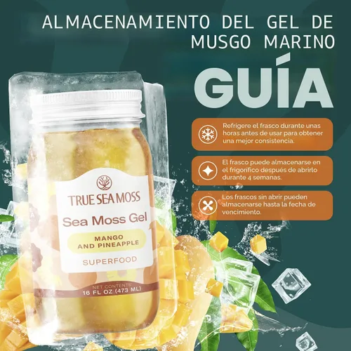 Vista 7 de TrueSeaMoss - Gel de musgo marino irlandés, cultivo silvestre, hecho con algas secas y frescas, apoyo para la salud y la digestión, fabricado