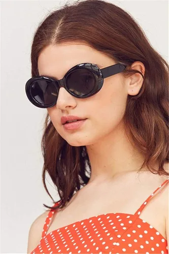 Vista 3 de Laurinny Gafas de sol auténticas Clout Bold Oval Retro Mod Kurt Cobain Clout Round Lens