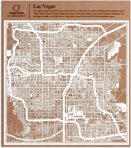 Vista 23 de O3 Design Studio Aberdeen - Mapa de papel cortado en papel blanco de 12 x 12 pulgadas