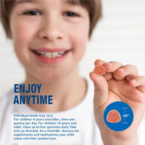 Vista 5 de Natural Vitality Calm, suplemento de citrato de magnesio para niños, gomitas para aliviar el estrés, apoya una respuesta saludable al estrés, sin