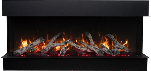 Vista 15 de 88-TRU-View-XL XT - Chimenea eléctrica de 3 caras de 88 pulgadas, calentador de chimenea de vidrio de 3 lados con control remoto y temporizador de 8