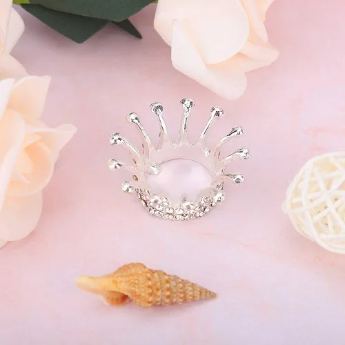 Vista 9 de Caja de almacenamiento de manicura con diseño de corona, juego de soportes para pinceles de arte de uñas con soporte para bolígrafo, soportes