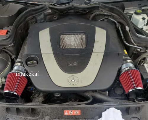 Vista 2 de INTAKEKAI - Admisión de aire de alto rendimiento (compatible con modelos MERCEDES BENZ C300 3.0L V6 2008-2012) (NEGRO)