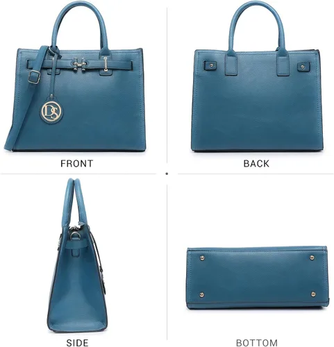 Vista 3 de Dasein Bolsos de mano con correa larga para mujer, con asa superior, con correa larga