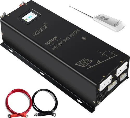 Vista 10 de Inversor de onda sinusoidal pura de 6000W 36V, 36 voltios DC a CA 120V 240V inversor de potencia de fase dividida, 2 terminales de cable de CA