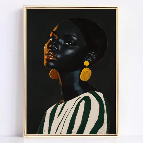 Vista 8 de Muaccouioo Póster vintage de vaquera de mujer, pintura de retrato de mujer, imágenes estéticas occidentales, arte de pared de mujer de moda, cuadros