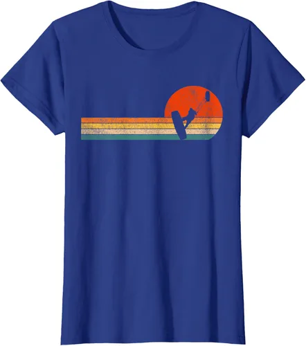 Vista 10 de Camiseta retro de kitesurf de kitesurf de kiteboarder vintage, Negro, S