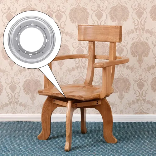 Vista 7 de Plataforma giratoria redonda de 9" con rodamiento de Lazy Susan, placa de hardware de Lazy Susan de 5/16" de espesor, placa giratoria giratoria