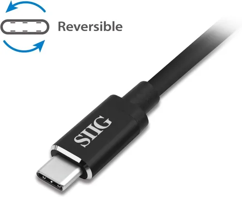 Vista 4 de SIIG CB-TC0C12-S1 Adaptador de cable USB tipo C a 4K HDMI - Compatible con Thunderbolt 3 - Convertidor macho a hembra - Diseño de enchufe reversible