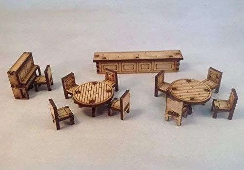 Vista 2 de Juego de muebles de salón - Kit MDF 1.102 in Terreno Paisaje Viejo Oeste Oeste